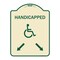 Signmission Handicapped Parking W/ Double Arrows Heavy-Gauge Aluminum Sign, 24" x 18", TG-1824-23915 A-DES-TG-1824-23915 - alternate 1